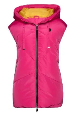Ladies Quilt Hooded Gilet 12 Ladies Quilt Hooded Gilet -Denim Dreams Store TS00372FUCHSIA 2