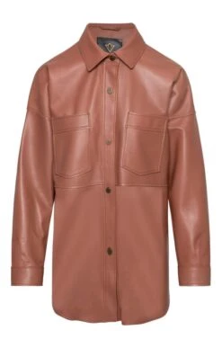 Ladies Lamb Nappa Leather Overshirt