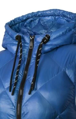 Ladies Long Hooded Quilted Waistcoat -Denim Dreams Store TS22543COBALT 2