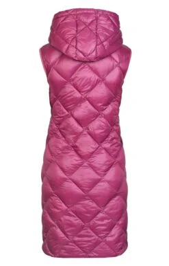 Ladies Long Hooded Quilted Waistcoat -Denim Dreams Store TS22543FUCHSIA 1