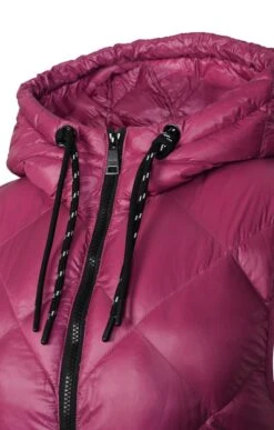 Ladies Long Hooded Quilted Waistcoat -Denim Dreams Store TS22543FUCHSIA 2