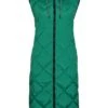 Ladies Very Long Hooded Quilted Waistcoat 1 Ladies Very Long Hooded Quilted Waistcoat -Denim Dreams Store TS22544GREENBLACK