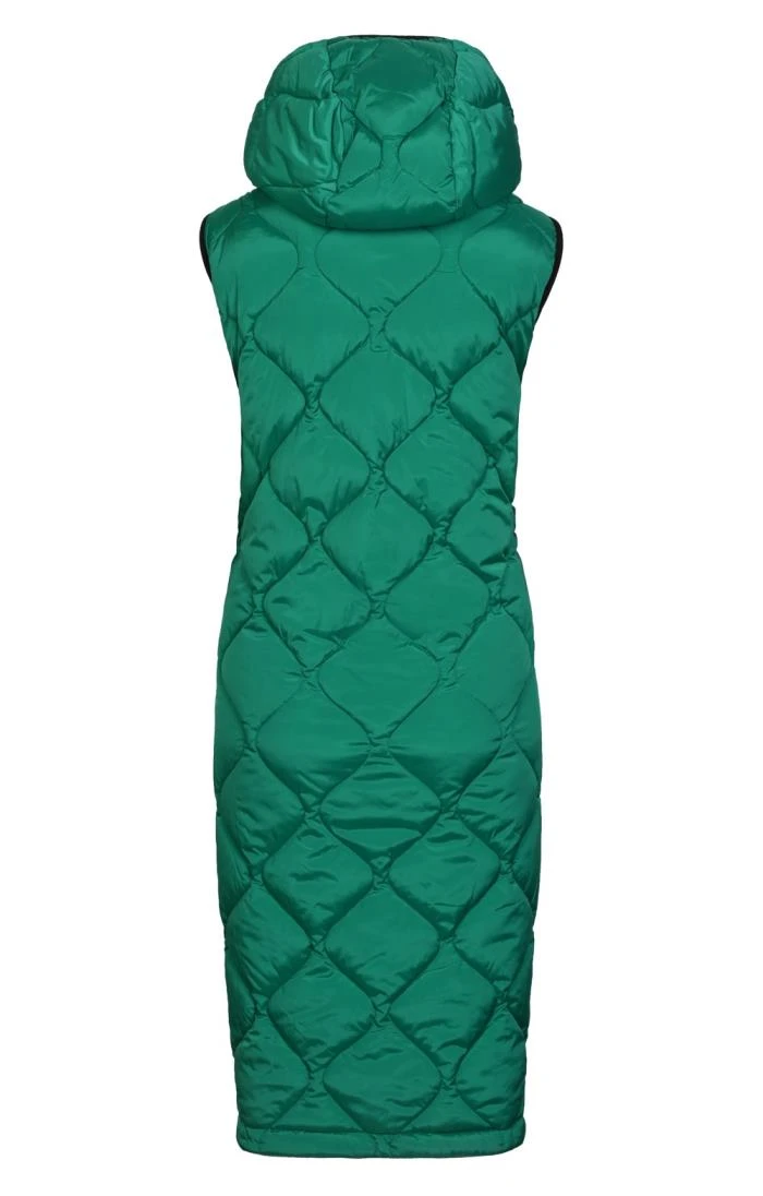 Ladies Very Long Hooded Quilted Waistcoat 4 Ladies Very Long Hooded Quilted Waistcoat - Image 2