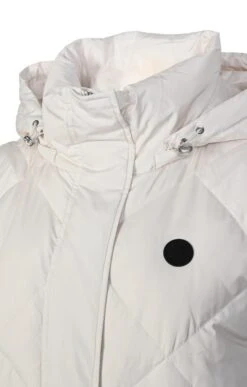 Ladies Long Hood Quilt Gilet -Denim Dreams Store TS22816CREAM 2