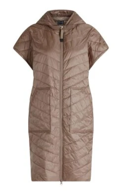 Ladies Betty Barclay Oversized Quilted Waistcoat -Denim Dreams Store TS23103LATTE 2