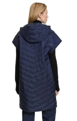 Ladies Betty Barclay Oversized Quilted Waistcoat -Denim Dreams Store TS23103NAVY 1