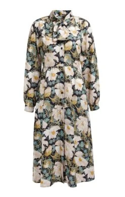 Ladies Barbour Daintry Midi Dress -Denim Dreams Store TS23253PAPAVERAVLVTWHITE 2