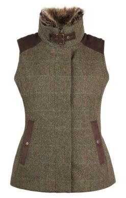 Ladies Barbour Alder Wool Gilet -Denim Dreams Store TS23332GARDENIABROWN 2