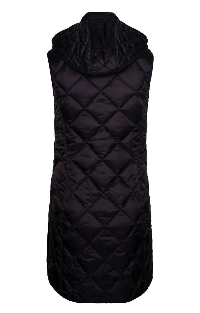 Ladies Long Hooded Quilted Gilet 4 Ladies Long Hooded Quilted Gilet - Image 2