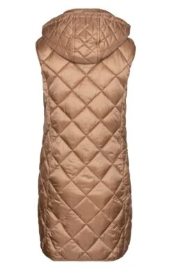 Ladies Long Hooded Quilted Gilet 8 Ladies Long Hooded Quilted Gilet -Denim Dreams Store TS23363BRONZE 1