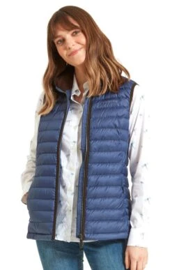 Ladies Schoffel Launde Down Gilet -Denim Dreams Store TS23515STONEBLUE 1