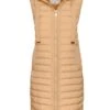 Ladies Long Quilted Gilet 1 Ladies Long Quilted Gilet -Denim Dreams Store TS23619SAND