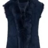 Ladies Lambskin Gilet -Denim Dreams Store TS26208NAVY