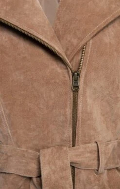 Ladies Tie Suede Waistcoat -Denim Dreams Store TS31671BEIGE 2