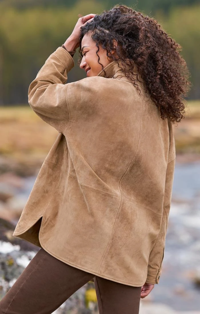 Ladies Suede Overshirt 4 Ladies Suede Overshirt - Image 2