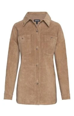 Ladies Suede Overshirt 14 Ladies Suede Overshirt -Denim Dreams Store TS31672BEIGE 2