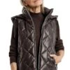 Ladies Gerry Weber Hooded Quilt Gilet -Denim Dreams Store TS77407BRWNLTHRLIKE