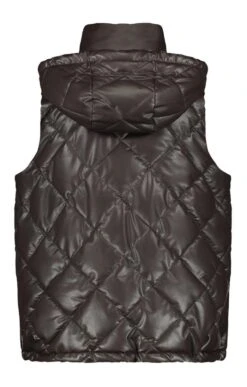 Ladies Gerry Weber Hooded Quilt Gilet -Denim Dreams Store TS77407BRWNLTHRLIKE 3