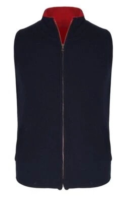 Ladies Lambswool Reversible Gilet -Denim Dreams Store TT00922REDNAVY 1