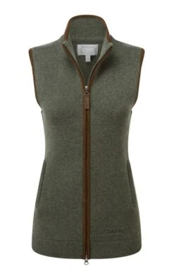 Ladies Schoffel Orkney Merino Gilet -Denim Dreams Store TT56951CEDARGREEN 2