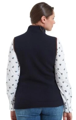 Ladies Schoffel Orkney Merino Gilet -Denim Dreams Store TT56951NAVY 1
